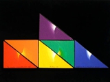 The computer configuration #3, s. A, acrylic-maisonite 8,5x16 inch, 1988
