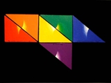 The computer configuration 11, s. A., acrylic-maisonite 8,5x16 inch, 1988