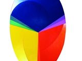 Elipsa chromatyczna pionowa Nr 2, olej na płótnie, 76.5x47.5 cm, 2004 r.