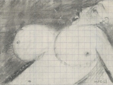 Rys. ołówek, wys. 7 cm, 1968 r.